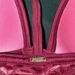 PINK - Victoria's Secret Lightly Lined Maroon Velvet Bralette Photo 3