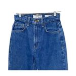 American Apparel Denim The High Waisted Jean Cotton Raw Hem Dark Wash Womens 24 Photo 2