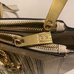 Antonio Melani  Women’s Black And White‎ Leather Shouder Bag Zipper Tote 9X4X14 Photo 2