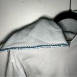 Madhappy  cropped blue grey sweatshirt hoodie Raw hem Stiching medium Photo 3