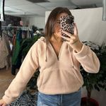 American Eagle Fleece 1/4 Zip Pullover Sweater Pink Size XS Photo 3