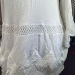 Solitaire Swim White Bohemian Cold Shoulder Swim Cover Up/Tunic Size L Photo 2