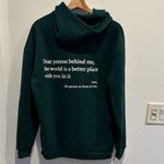 Dark Green Hoodie with Inspirational Text size medium Photo 3