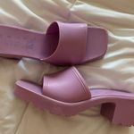 Bershka  Lavender Jelly Block Heel Sandals Photo 1
