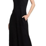 ASTR ARDEN WIDE LEG black crepe ribbed JUMPSUIT large Photo 0