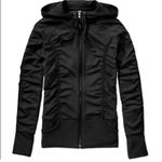 Athleta  Circuit Hoodie Jacket Ruched Black Small Tall Photo 1
