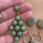None 5 pairs of green toned vintage earrings Photo 2