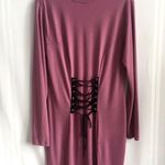 Forever 21 + Lace-up Corset T-Shirt Dress Purple Photo 1