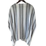Aerie Stripe Fringe White And Black Kimono Cape Coverup | OSFM Photo 4
