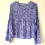 Cloud Chaser  • Blue Leopard Print Long Sleeve Top Medium Photo 0