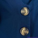 Eloquii Button Front A-Line Dress, navy blue, 16 Photo 9