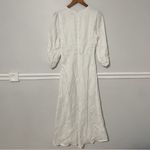 DISSH • beau white long sleeve linen midi dress sz US 6 Photo 6
