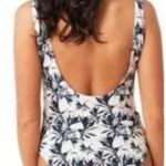 Nicole Miller "Moonless Night" Print Black White Swimsuit Women's Large NWT Photo 1