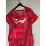 Joyspun Women's Red Plaid Snuggle Nightgown Pajama Shirt Size Small Soft Lounge Size M Photo 6