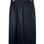 Pendleton Vintage  Pencil Skirt Size 4 Petite Black Pure Virgin Wool  Mid Length Photo 0