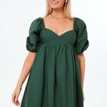 Hyacinth House Emerald Puff Sleeve Sasha Mini Dress Photo 0