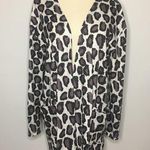 GRACE & EMMA Purple Cheetah Open Drape Cardigan Small Medium Photo 0