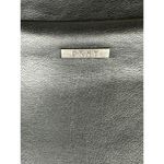 DKNY Women’s  Black Zip Up Faux Leather Long Sleeve Bomber Jacket Size Small Photo 9