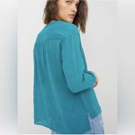 Pilcro and the Letterpress Anthropologie  Mila Buttondown Turquoise Sz S Photo 1