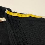 Sonoma  Black Crochet Waffle Knit Open Front Cotton Blend Cardigan Topper S Photo 9