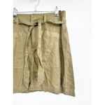 Faherty Palos Verdes Military Olive Green Belted Tie Waist Utility Mini Skirt 8 Photo 4