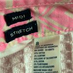 American Eagle Y2K Aztec tribal pattern pink & tan midi stretch cuffed shorts 8 Photo 2