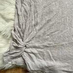 Olivaceous  Distressed Knotted Tee Photo 4