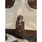CHAPS  Crossbody Bag Cream Ivory Faux Leather Canvas‎ Purse Handbag Resort Photo 1
