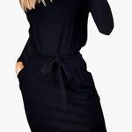 NWT Women's Casual Long Sleeve Party Bodycon Sheath Belted Dress with Po… Black Size M Photo 0