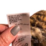 INC International Concepts Red Black Leopard Color Block Print Faux Fur Scarf Photo 7