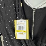 Michael Kors  Black and White‎ Long Sleeve Cowl Neck Dress Photo 2