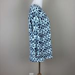 Lulu B Top Women XL Blue Geometric Nylon Stretch V Photo 3