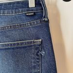 NoEnd Denim Farrah Kick Flare Jeans Sz 27 Med. Dark Wash Frayed High Low Hem USA Blue Photo 8