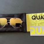 Quay Australia QUAY Aviator Women’s Sunglasses Gold Frames Case & Cloth Included EUC Photo 0
