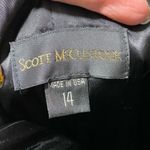 Vtg Scott McClintock Black Satin Spaghetti Strap Bow Accents Maxi Dress Size 14 Photo 6