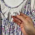 Storia  tiered Floral purple adjustable strap maxi dress size small Photo 7