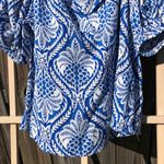 Panama Jack  Top Short Puff Sleeve Size S Blouse Floral Photo 3