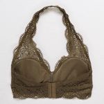 Aerie Wildflower Lace Padded Halter Bralette Size M Photo 3