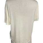 Reebok  Logo size small T-Shirt Top Cream Black Graphic Workout Athleisure Gym Photo 2