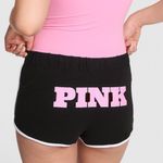 PINK - Victoria's Secret PINK VICTORIA’S SECRET Soft Modal Micro Shorts Black Pink Backside Logo Comfy M Photo 12