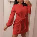Amazon Red Long Sleeve Dress Photo 0