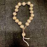 Sterling Silver Bead Ball Textured Etched Fancy Design Link Bracelet Vintage Photo 0