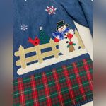 Dress Barn Button Down Christmas lightweight Jean shirt Photo 2