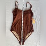 Kona Sol Brown Women’s Chain Link Medium Coverage Sew In Cups One Piece Swimsuit‎ Size M Photo 6
