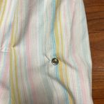 Diane Von Furstenberg  VINTAGE PEARL SNAP STRIPED Button Up size 12 made in Italy Photo 5