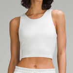 Lululemon Ribbed Softstreme Cropped Tank Top Light Vapor 0 W1EDFS Sleeveless Photo 0