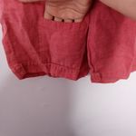 Flax  linen coral wide leg cropped pants size small Photo 3