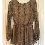 ASTR  brown leopard faux wrap romper size xs Photo 5