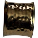 Gold Hammered Rustic Style Fashion Statement Cuff Bracelet Photo 4