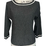 Jones New York Jones‎ New York dark gray & white cardigan sweater small Photo 0
